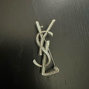 New Yves Saint Laurent silver Brooch no box